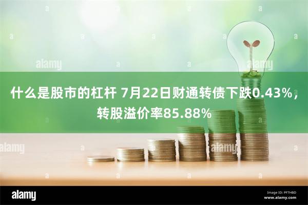 什么是股市的杠杆 7月22日财通转债下跌0.43%，转股溢价率85.88%