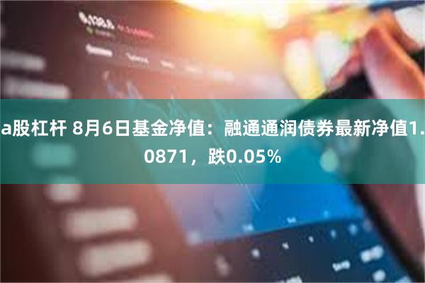 a股杠杆 8月6日基金净值：融通通润债券最新净值1.0871，跌0.05%