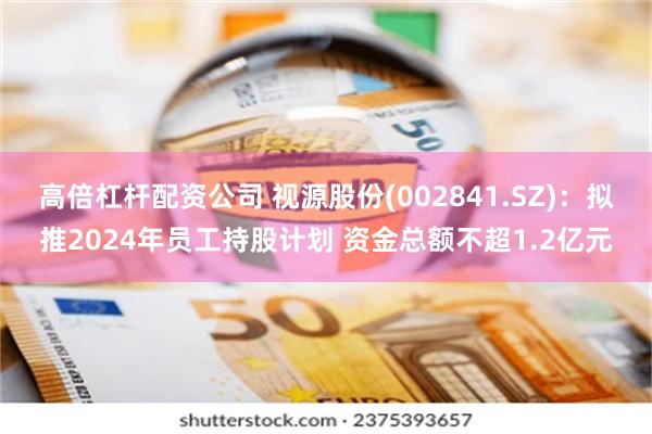 高倍杠杆配资公司 视源股份(002841.SZ)：拟推2024年员工持股计划 资金总额不超1.2亿元